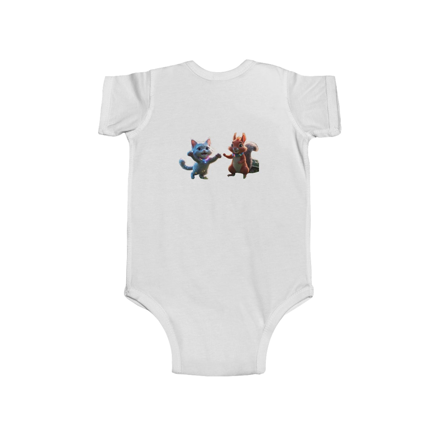 Cute Animal Graphic Infant Bodysuit - Perfect for Baby Showers & Playtime